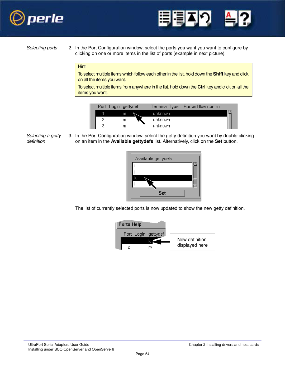 Perle Systems 5500152-23 manual UltraPort Serial Adaptors User Guide 