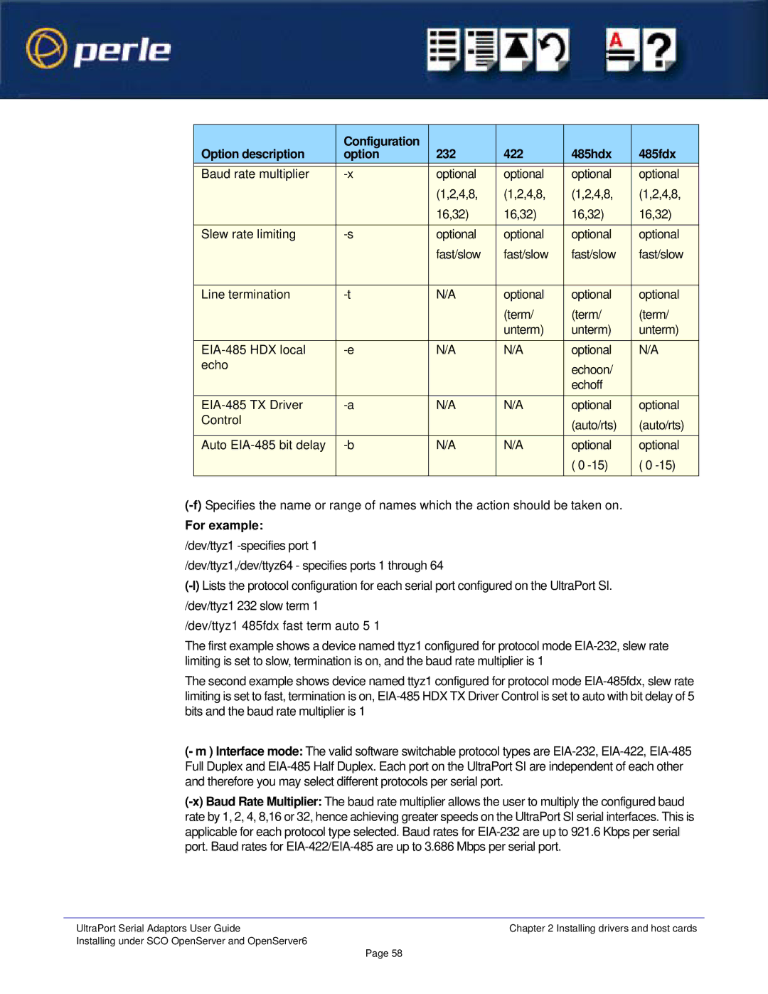 Perle Systems 5500152-23 manual For example 