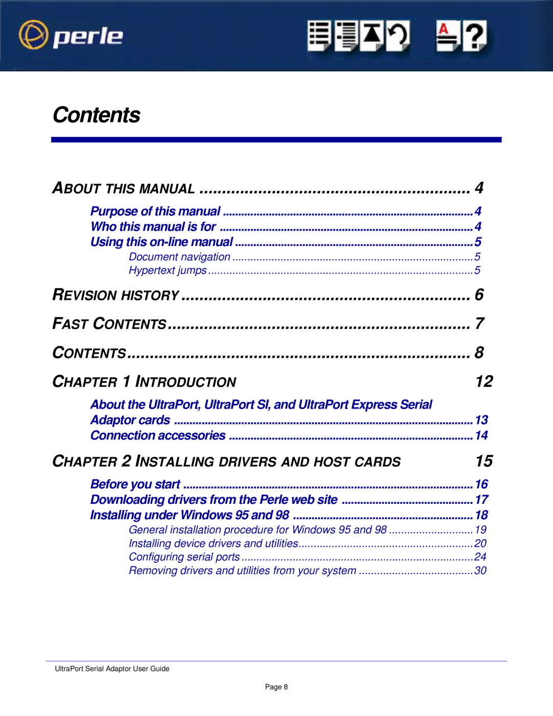 Perle Systems 5500152-23 manual Contents 