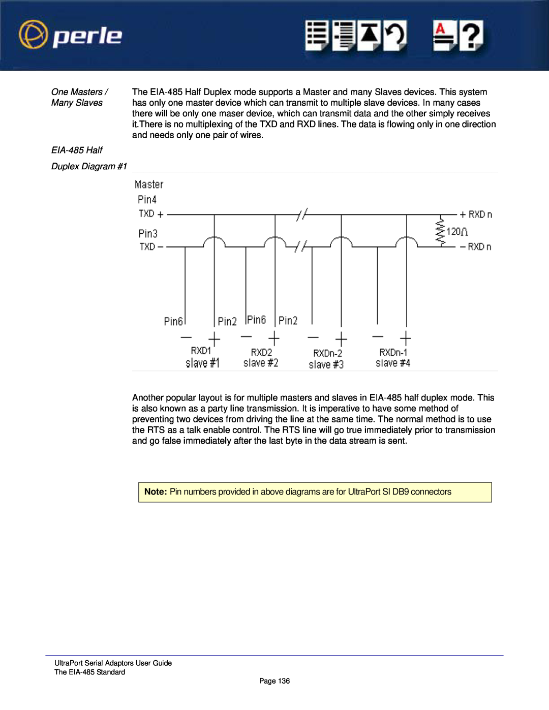 Perle Systems 5500152-23 manual EIA-485 Half Duplex Diagram #1 