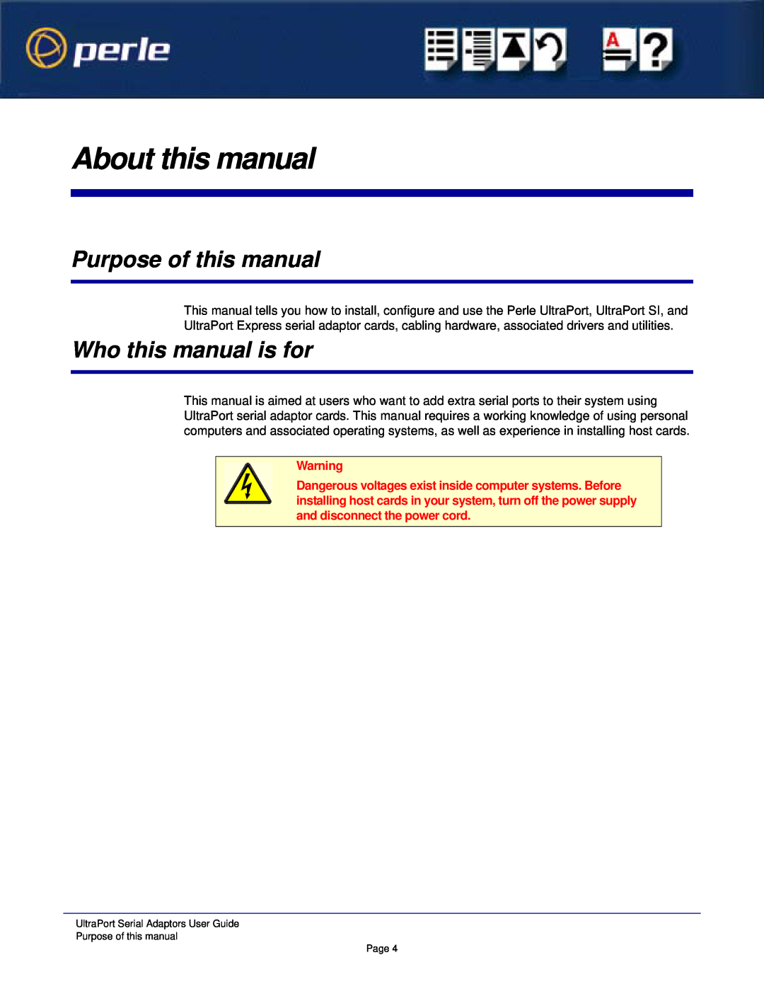 Perle Systems 5500152-23 About this manual, Purpose of this manual, Who this manual is for 