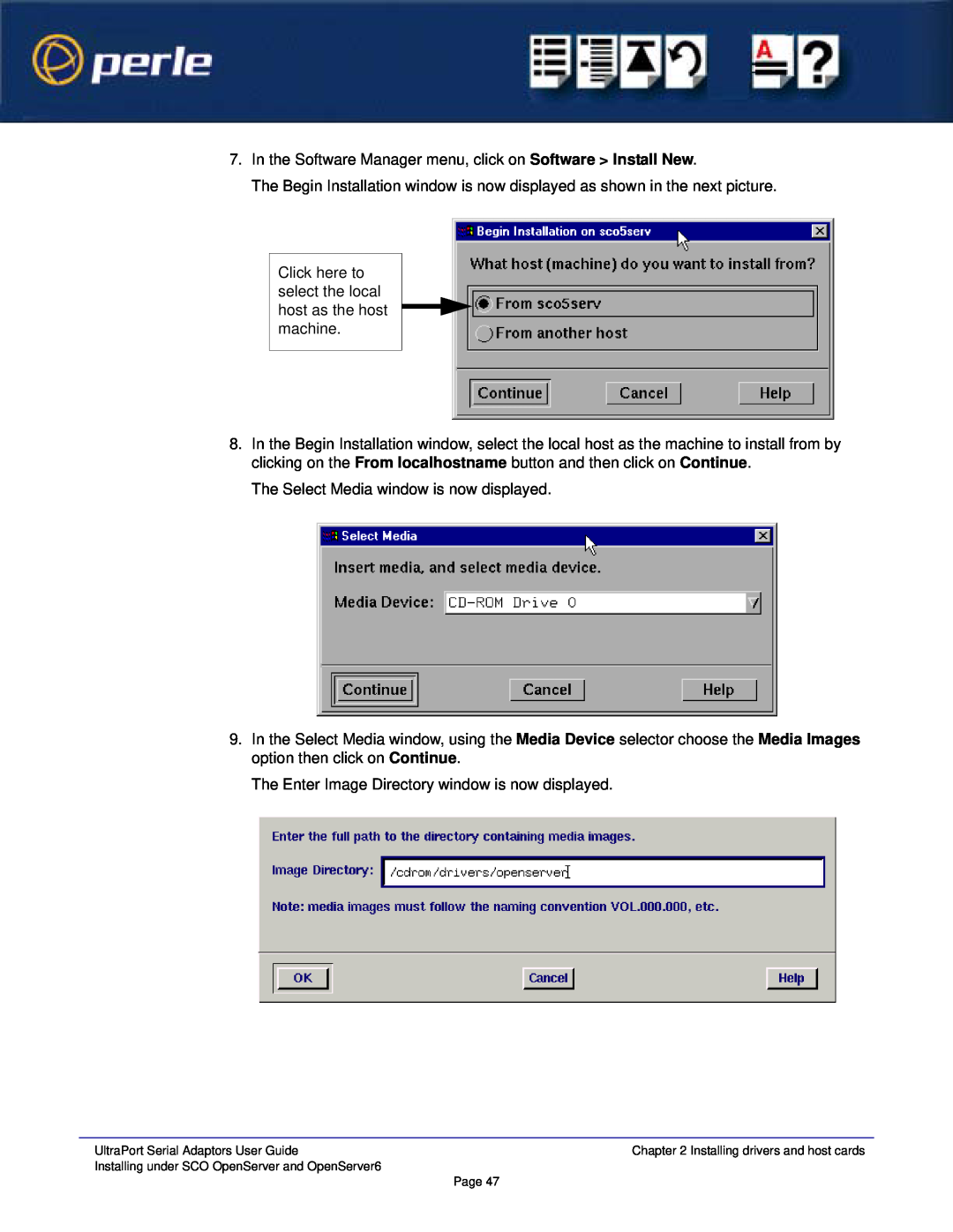 Perle Systems 5500152-23 manual In the Software Manager menu, click on Software Install New 