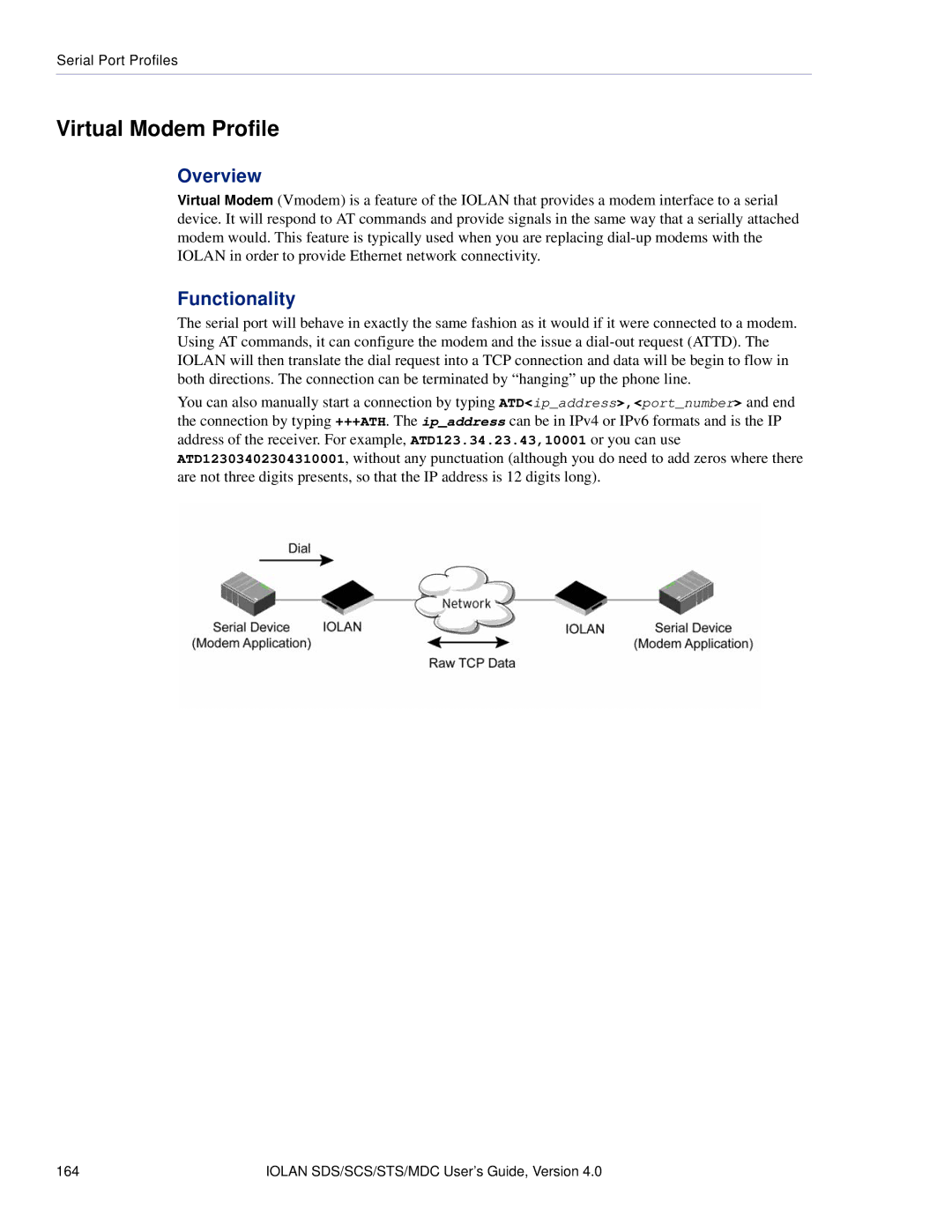 Perle Systems 5500161-40 manual Virtual Modem Profile 