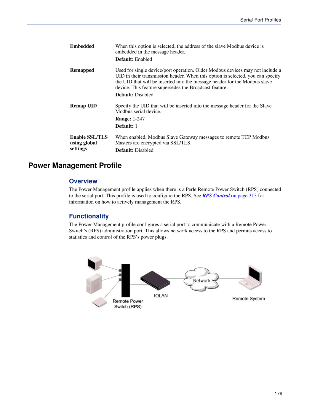 Perle Systems 5500161-40 manual Power Management Profile 