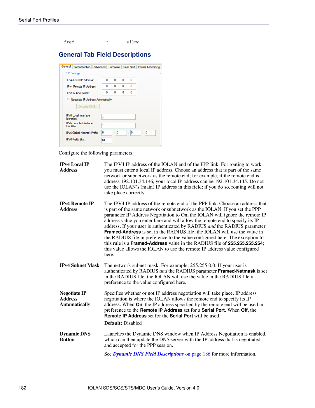 Perle Systems 5500161-40 manual Negotiate IP, Dynamic DNS 