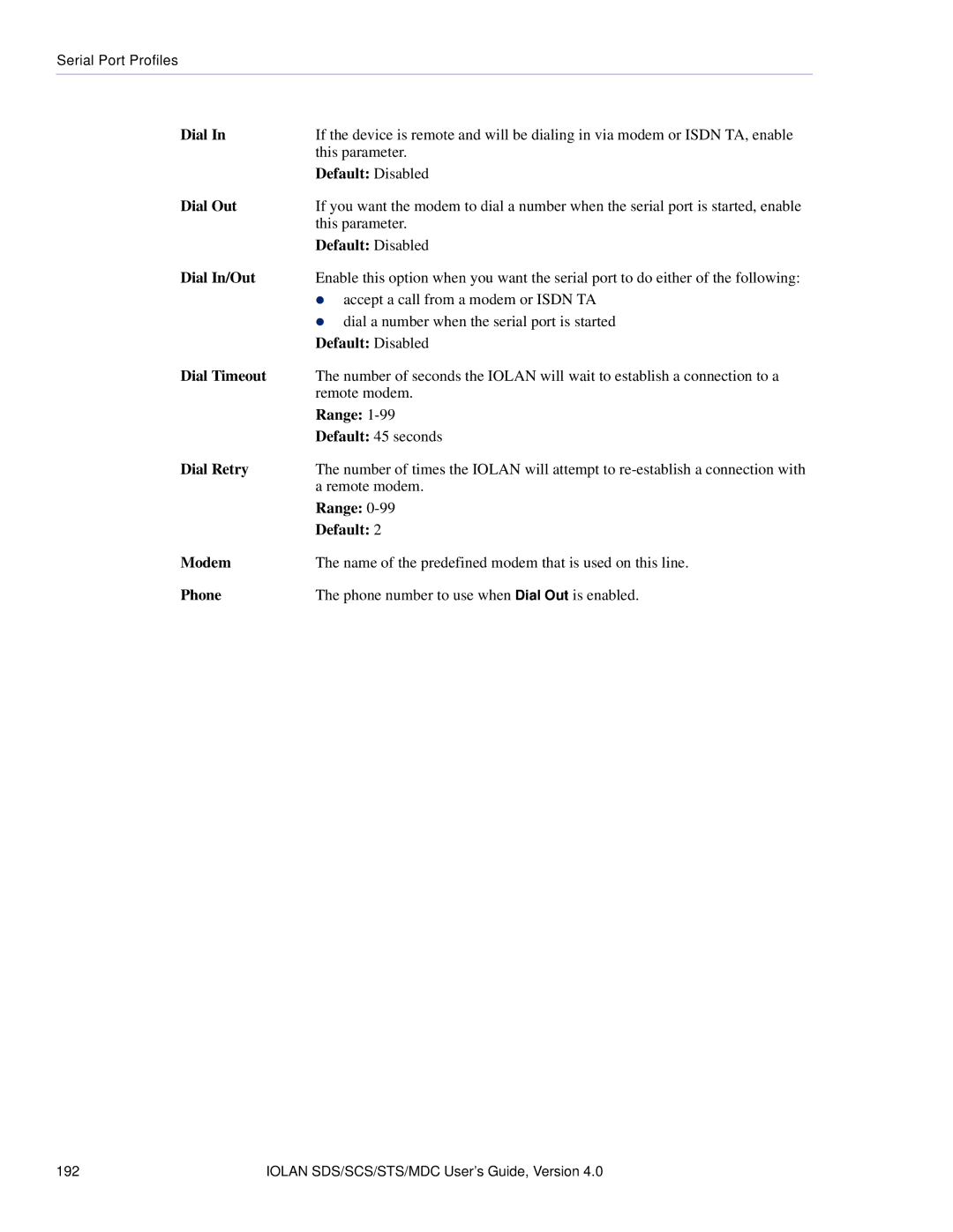 Perle Systems 5500161-40 manual Iolan SDS/SCS/STS/MDC User’s Guide, Version 