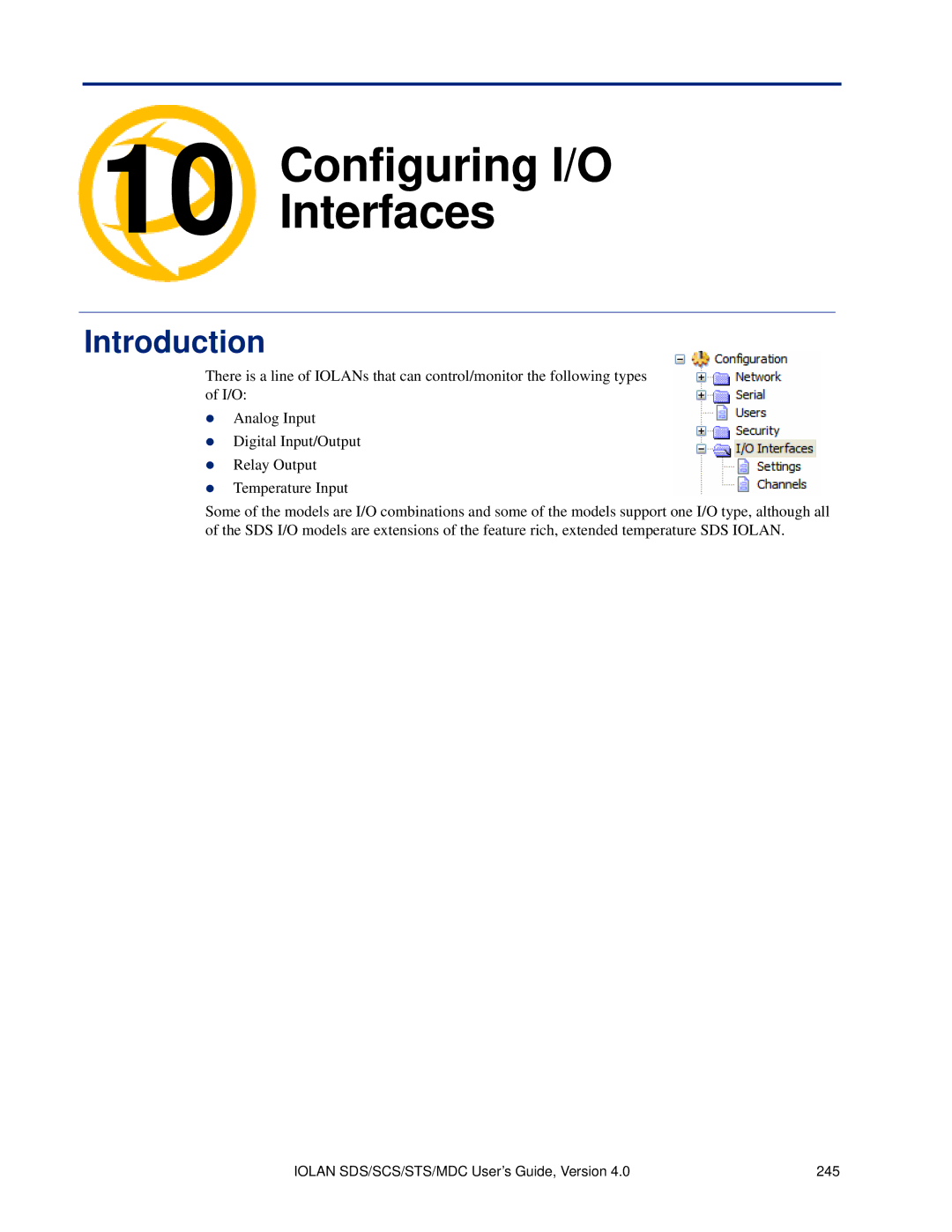 Perle Systems 5500161-40 manual Configuring I/O InterfacesChapter, Introduction 