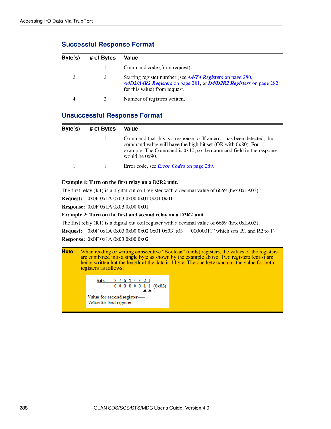 Perle Systems 5500161-40 manual Successful Response Format, Unsuccessful Response Format 