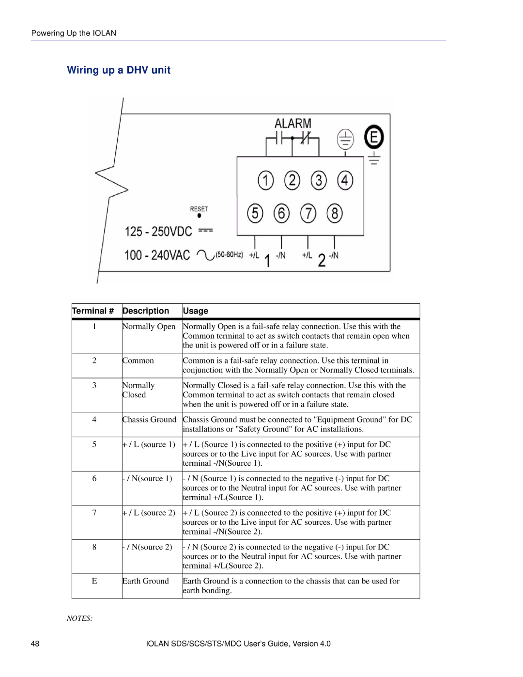 Perle Systems 5500161-40 manual Wiring up a DHV unit 