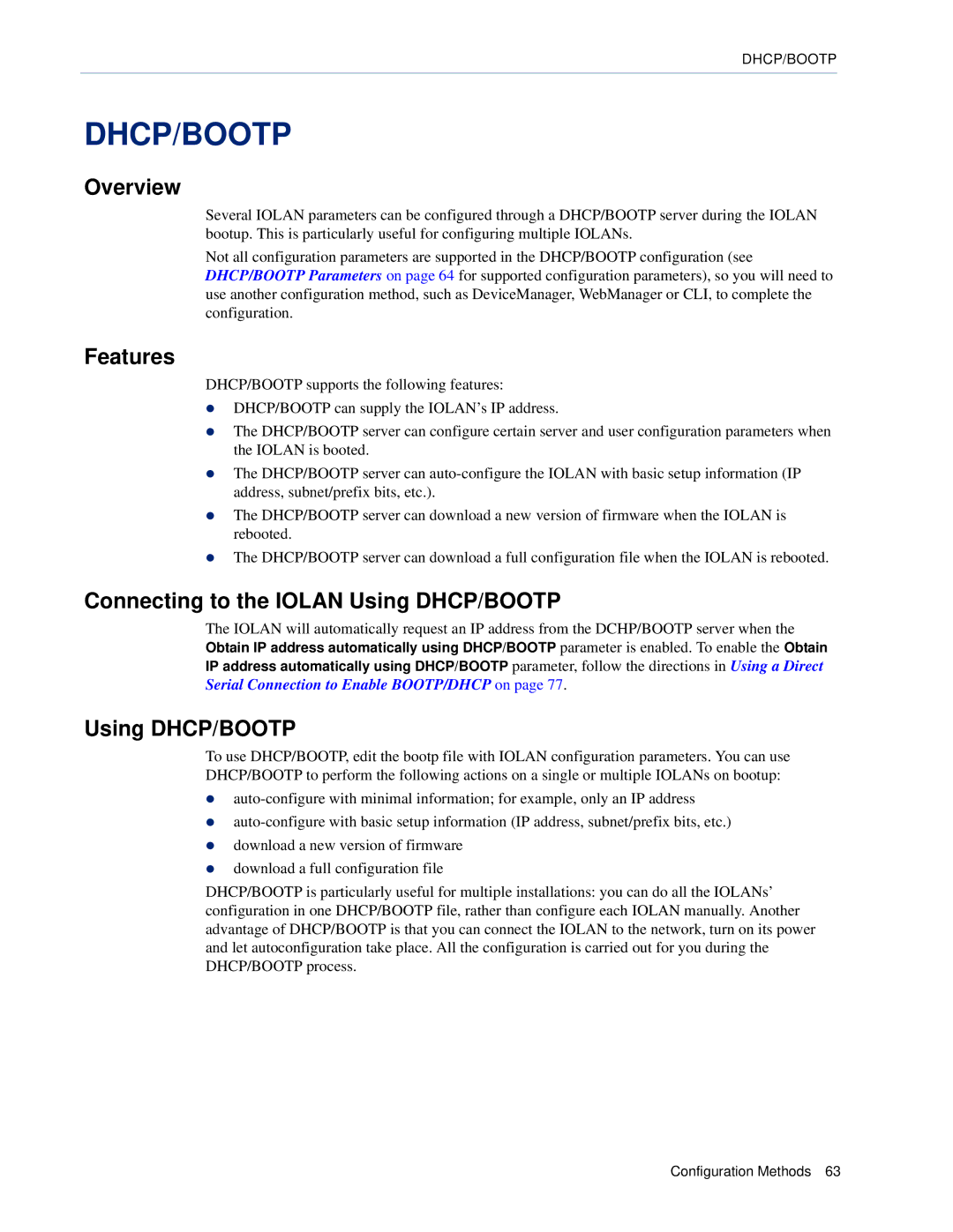 Perle Systems 5500161-40 manual Connecting to the Iolan Using DHCP/BOOTP 