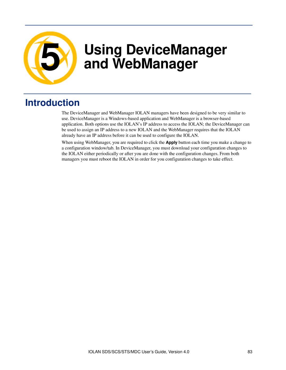 Perle Systems 5500161-40 manual Using DeviceManager WebManager, Introduction 