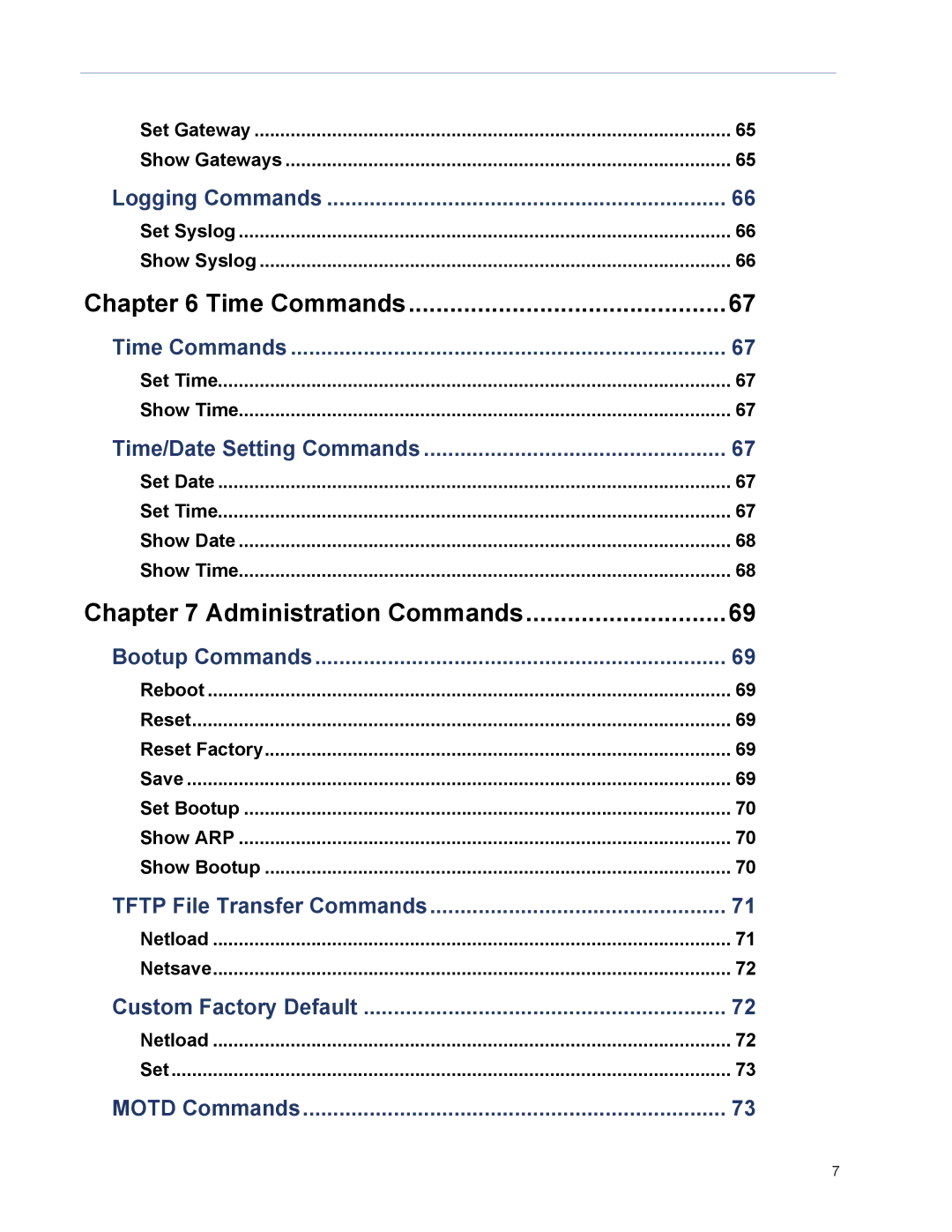 Perle Systems 5500208-41 manual Time Commands 