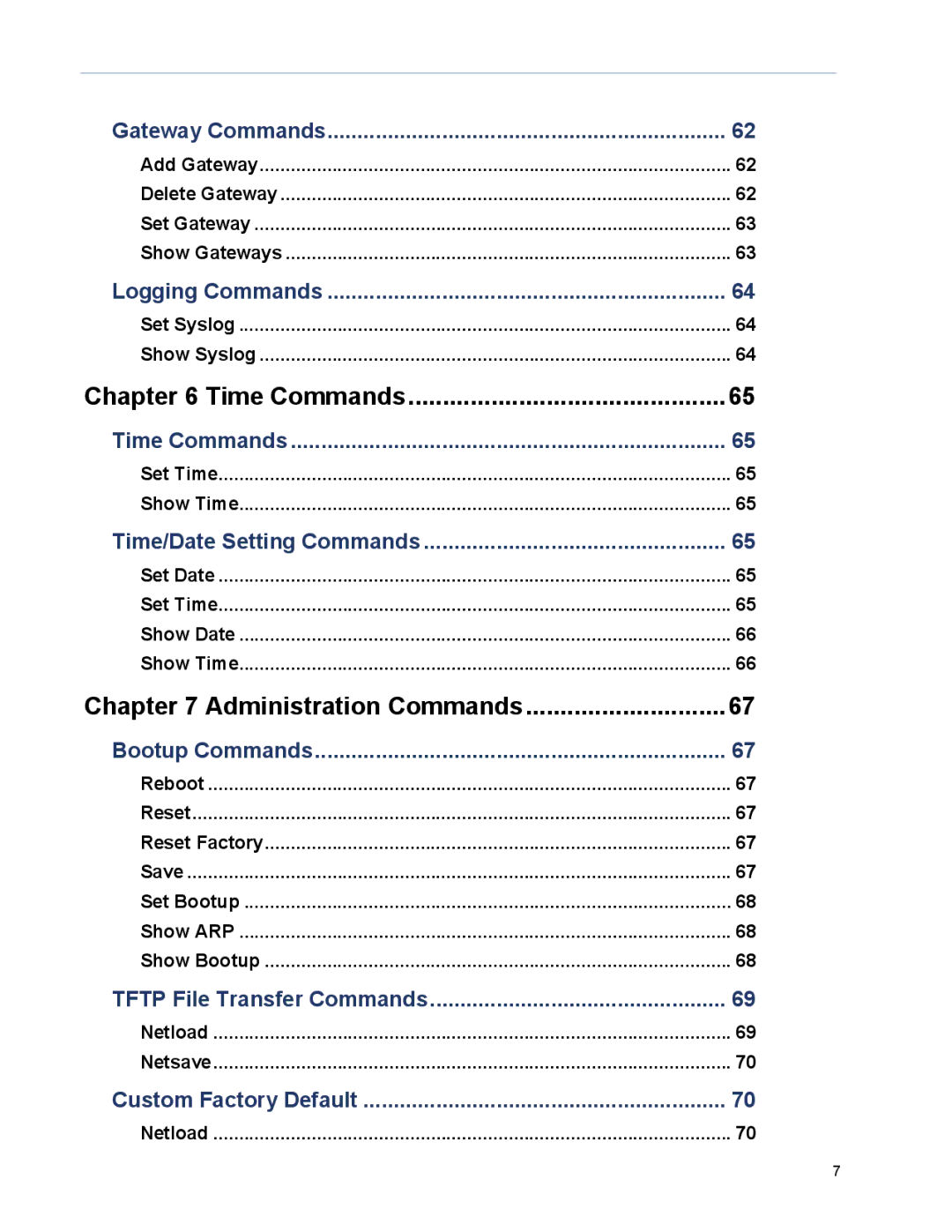 Perle Systems 5500208-43 manual Time Commands 