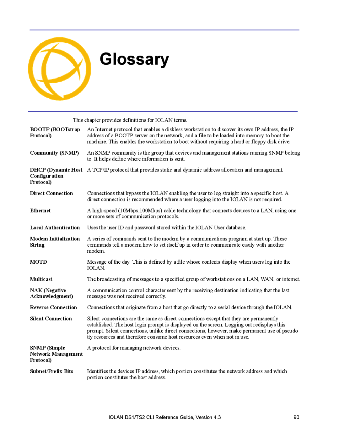 Perle Systems 5500208-43 manual Glossary 