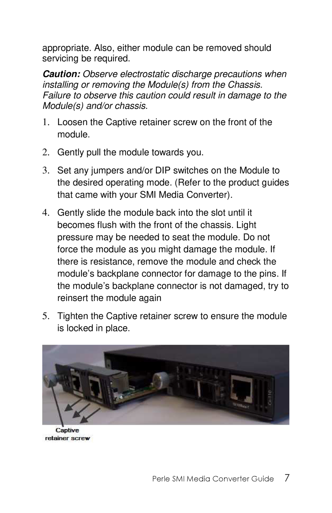 Perle Systems 5500316-13 manual Perle SMI Media Converter Guide 