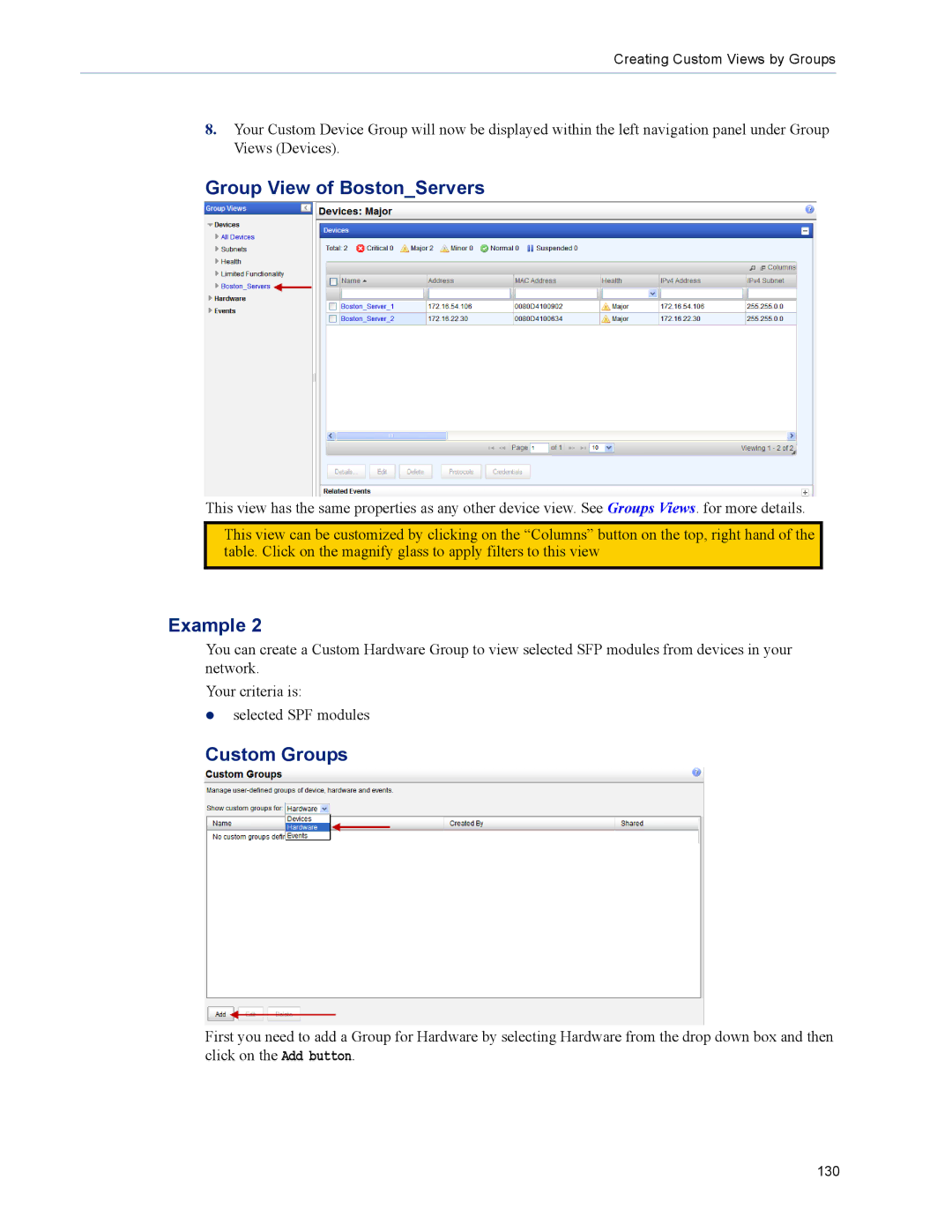 Perle Systems 5500320-12 manual Group View of BostonServers 