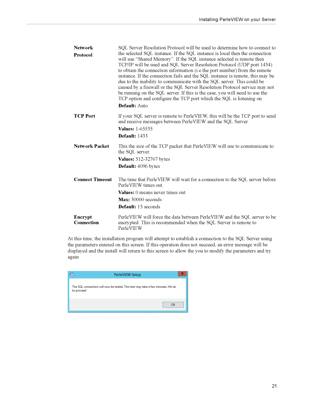 Perle Systems 5500320-12 manual Protocol, Default Auto, TCP Port, Values, Network Packet, Connect Timeout, Encrypt 