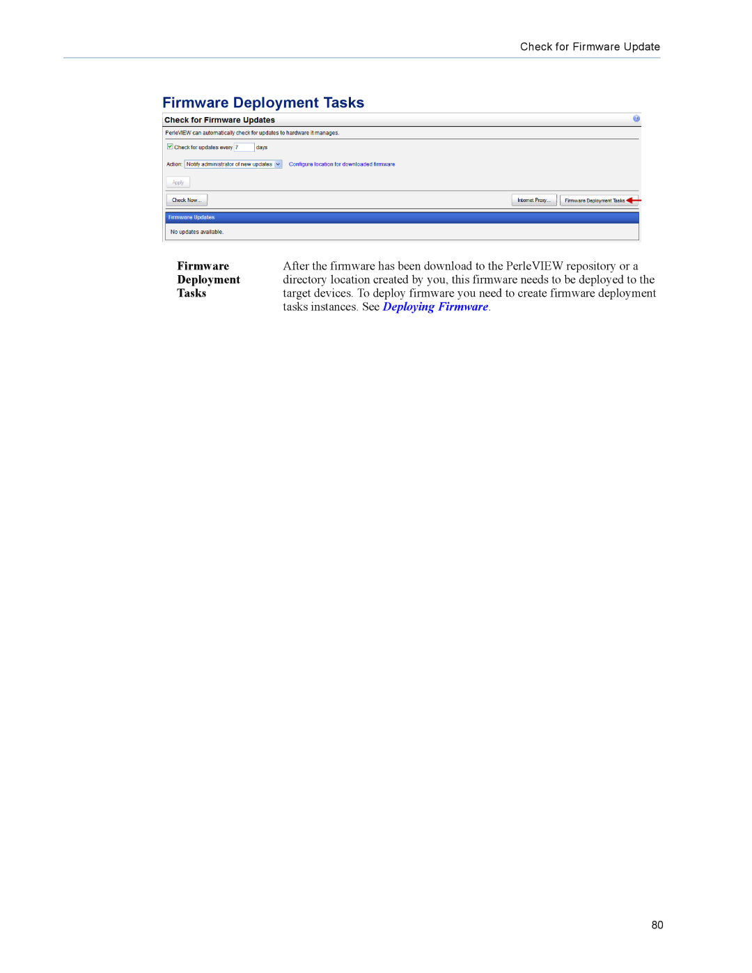 Perle Systems 5500320-12 manual Firmware Deployment Tasks 