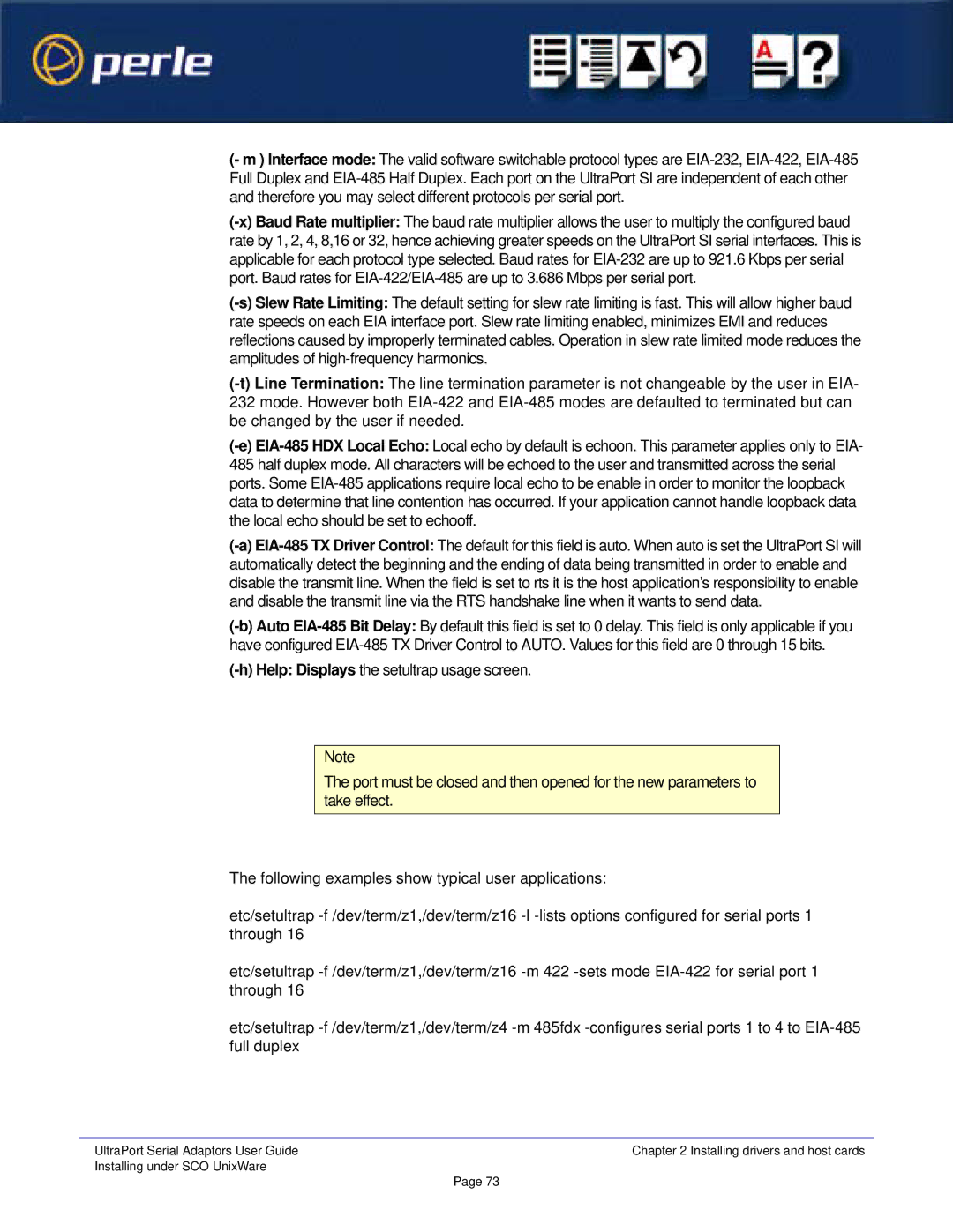 Perle Systems manual UltraPort Serial Adaptors User Guide 