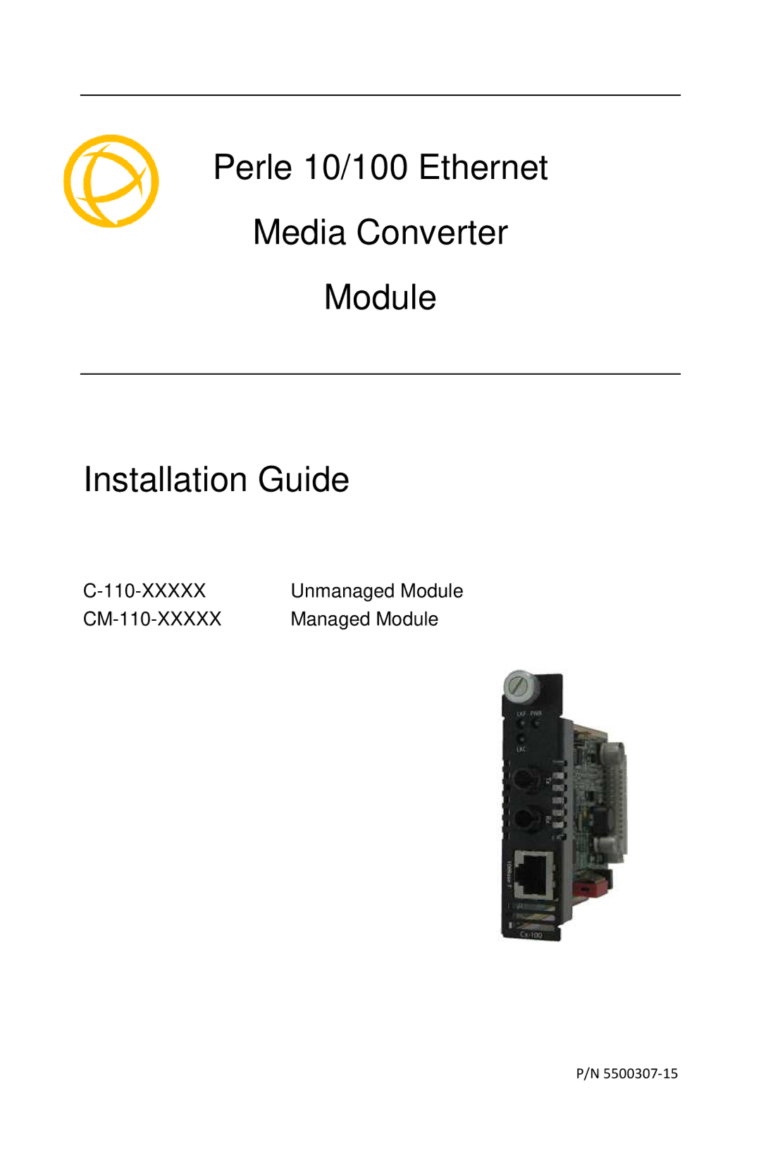 Perle Systems CM-110-XXXXX, C-110-XXXXX manual 