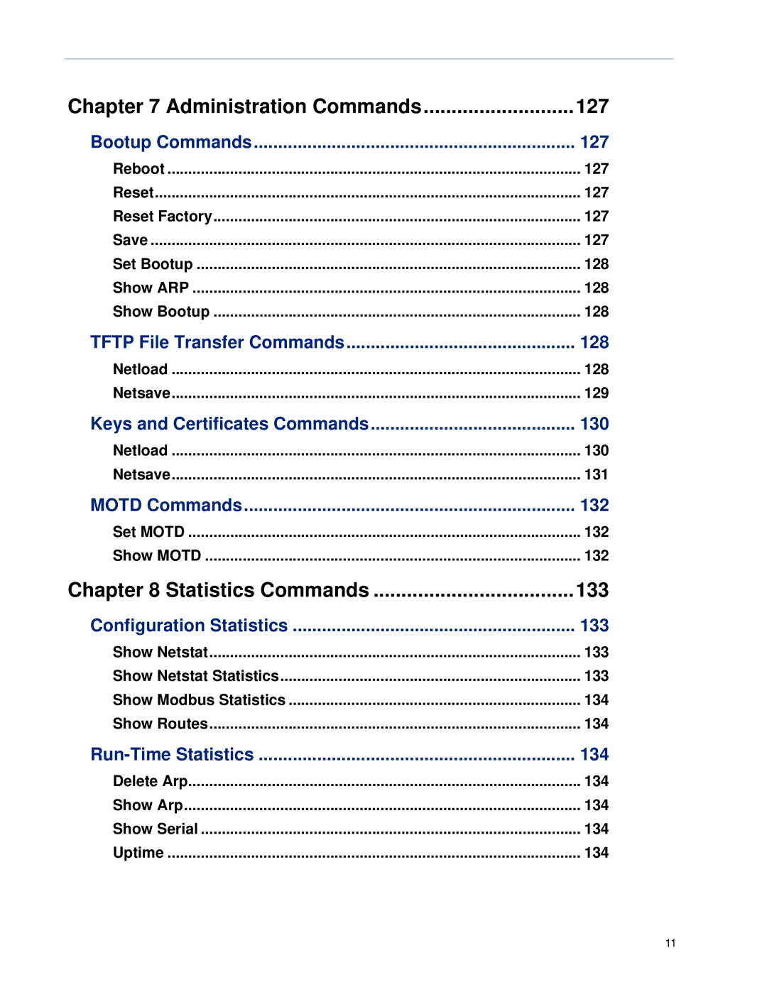 Perle Systems CSS manual Administration Commands 