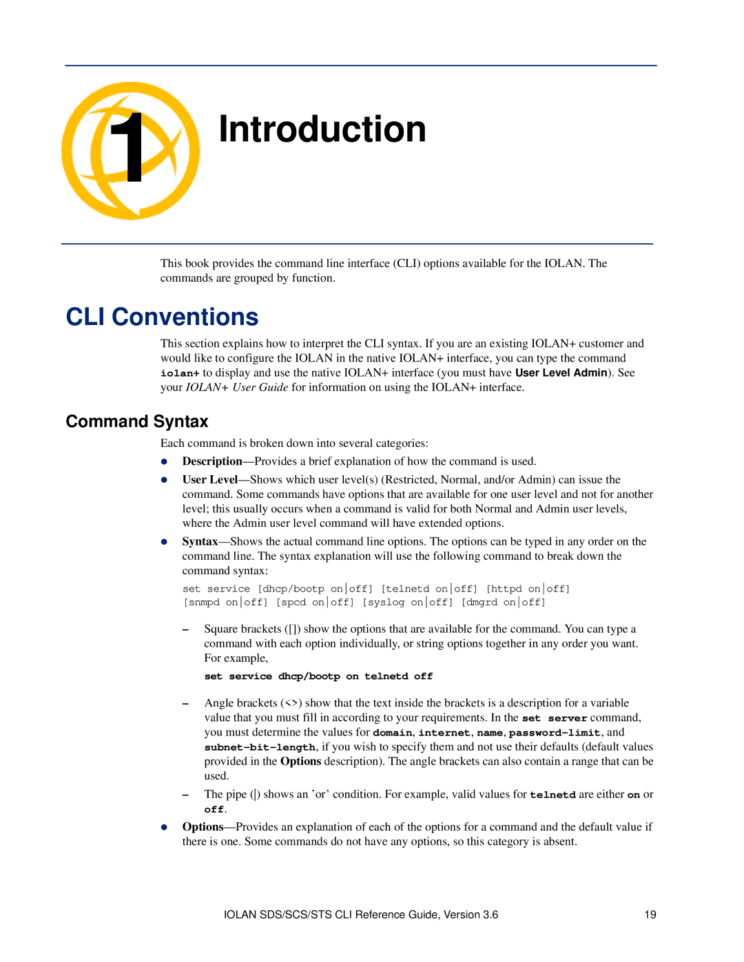 Perle Systems CSS manual Introduction, CLI Conventions, Command Syntax 