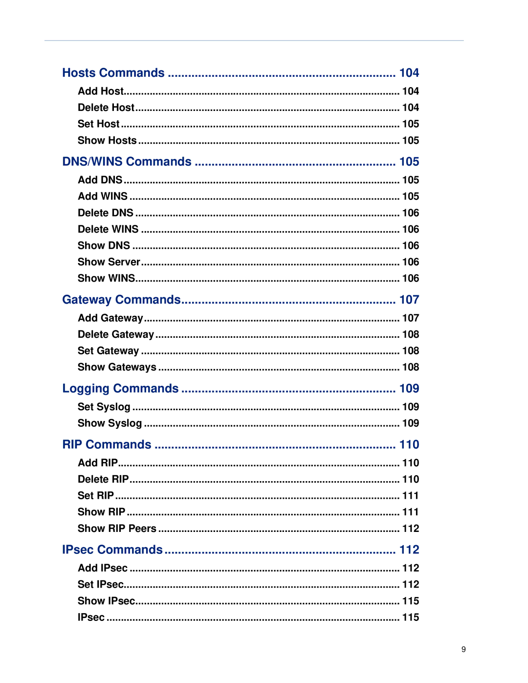 Perle Systems CSS manual Hosts Commands 