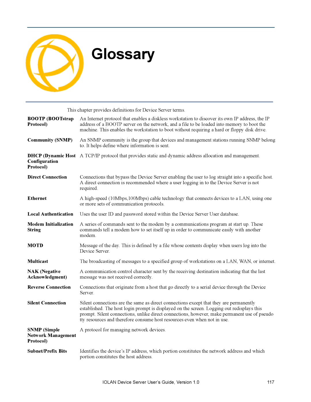 Perle Systems DS1 manual Glossary 