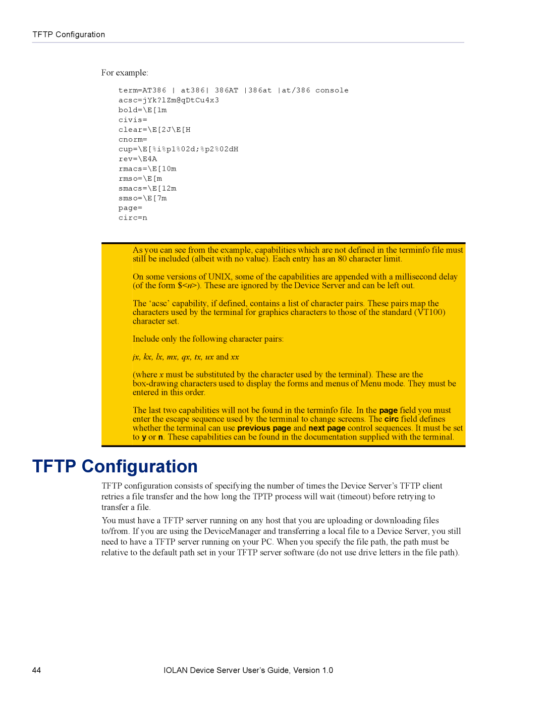 Perle Systems DS1 manual Tftp Configuration, For example 