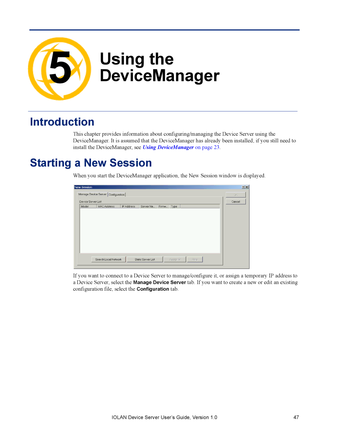 Perle Systems DS1 manual Using, Starting a New Session 