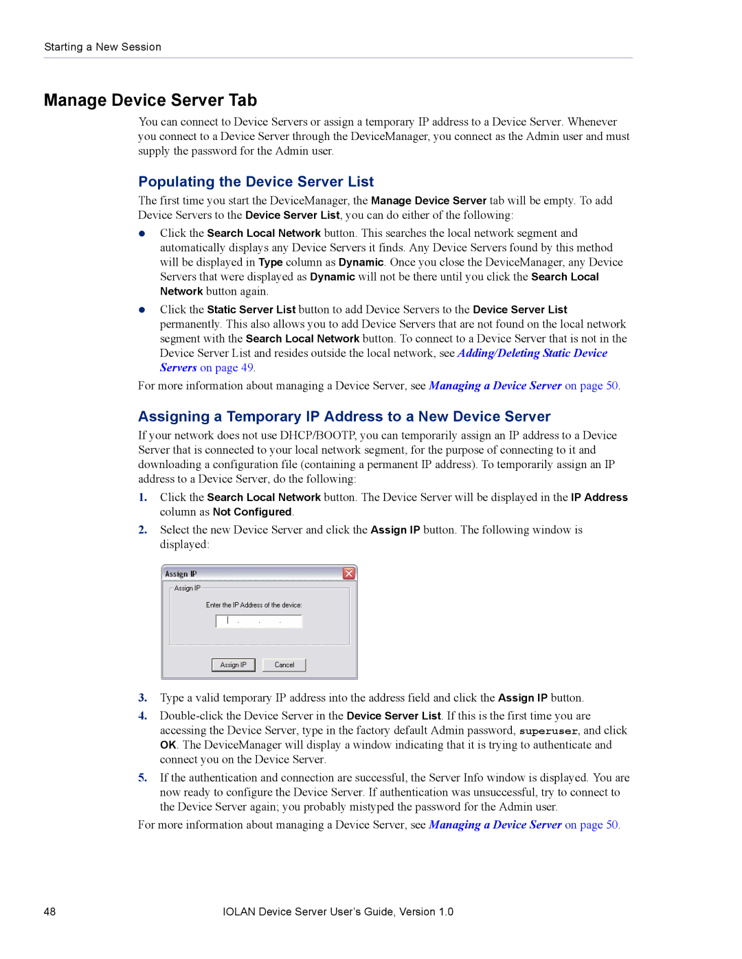 Perle Systems DS1 manual Manage Device Server Tab, Populating the Device Server List 