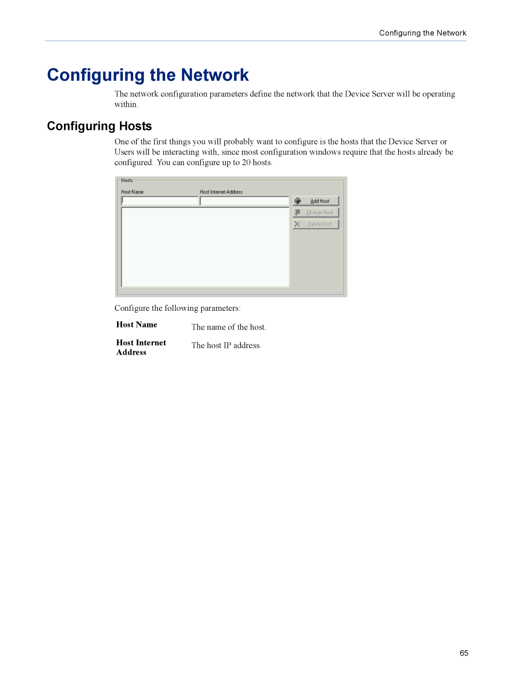 Perle Systems DS1 manual Configuring the Network, Configuring Hosts 