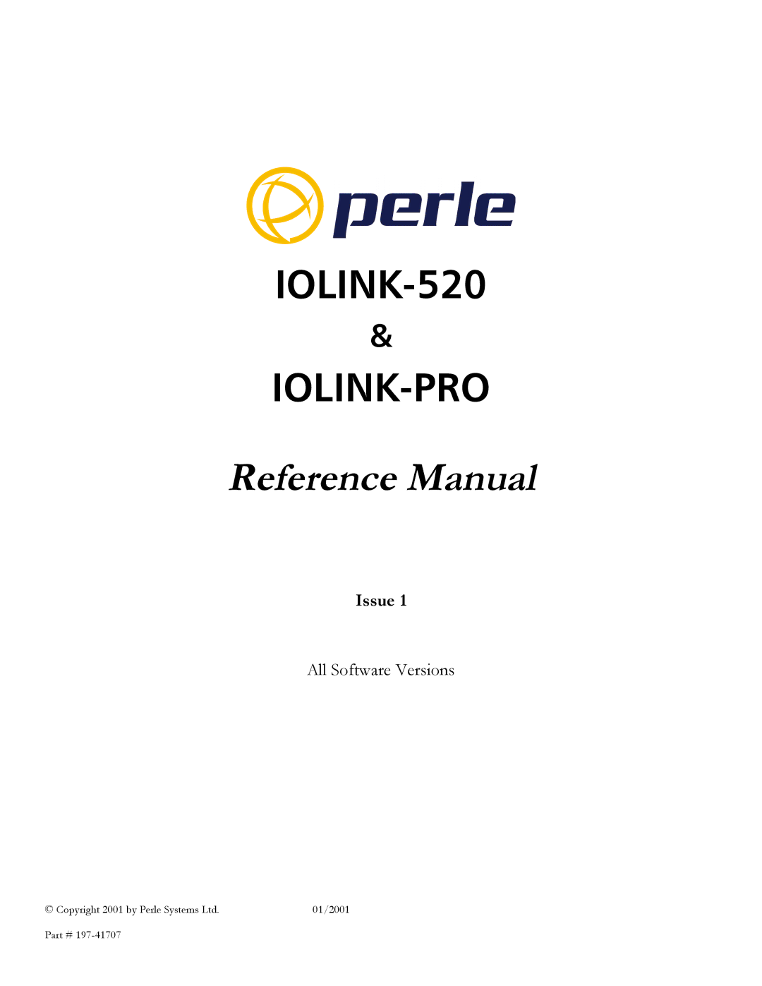 Perle Systems IOLINK-520 manual Reference Manual 