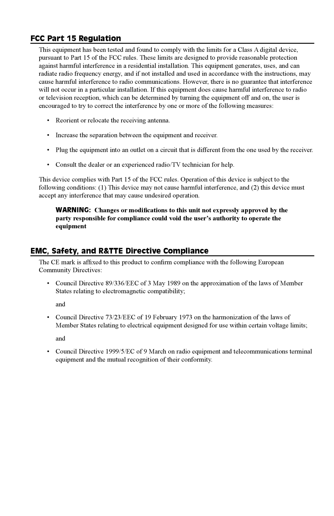 Perle Systems RPS1630H, RPS1620H quick start FCC Part 15 Regulation, EMC, Safety, and R&TTE Directive Compliance 