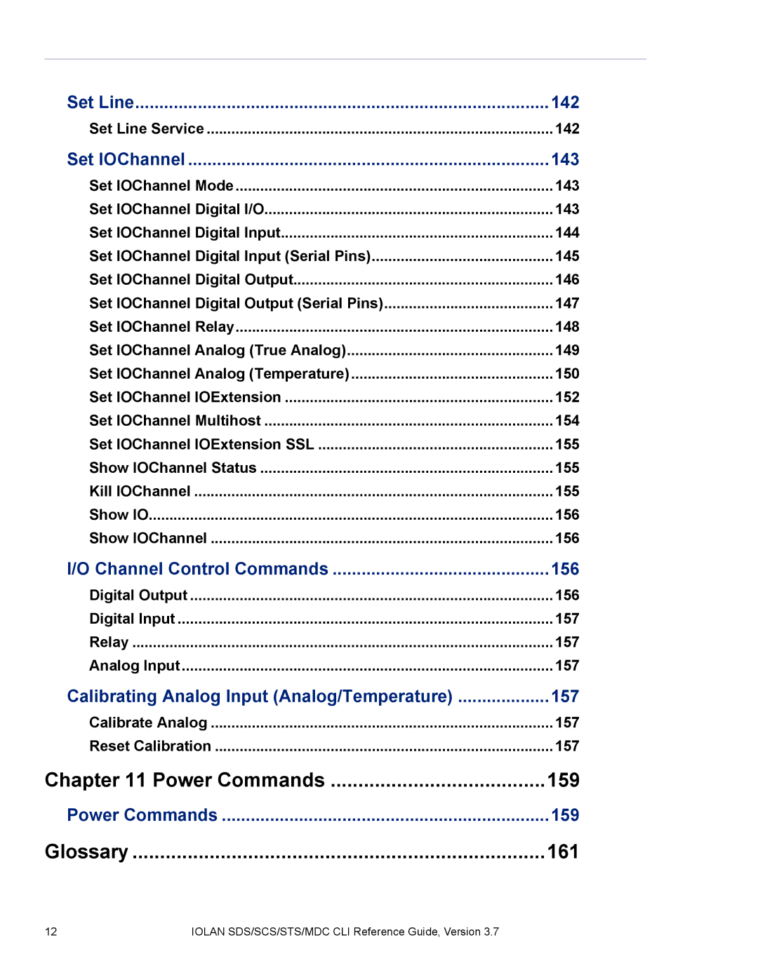 Perle Systems SDS, MDC manual Set IOChannel 143, Glossary 