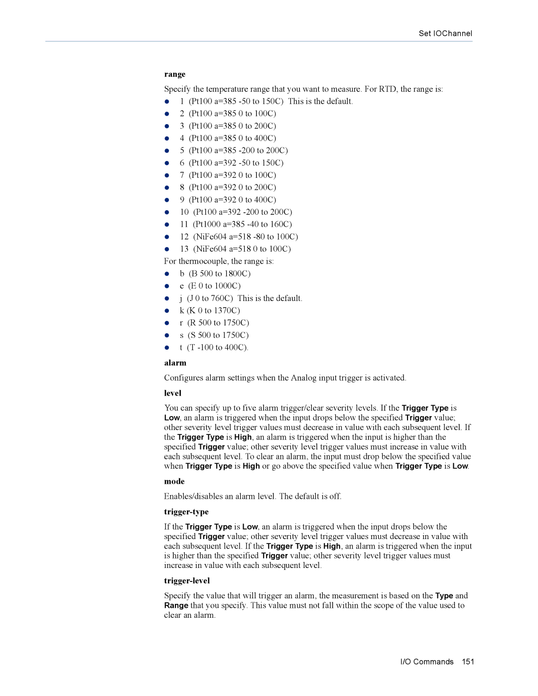 Perle Systems MDC, SDS manual Range 