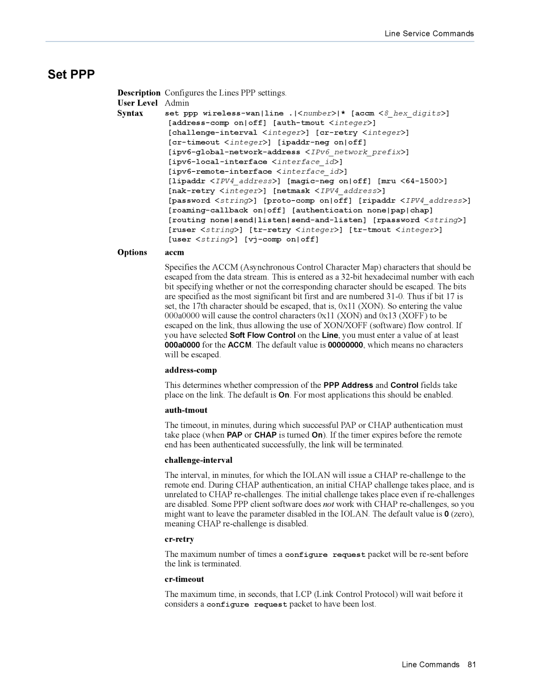 Perle Systems MDC, SDS manual Set PPP 