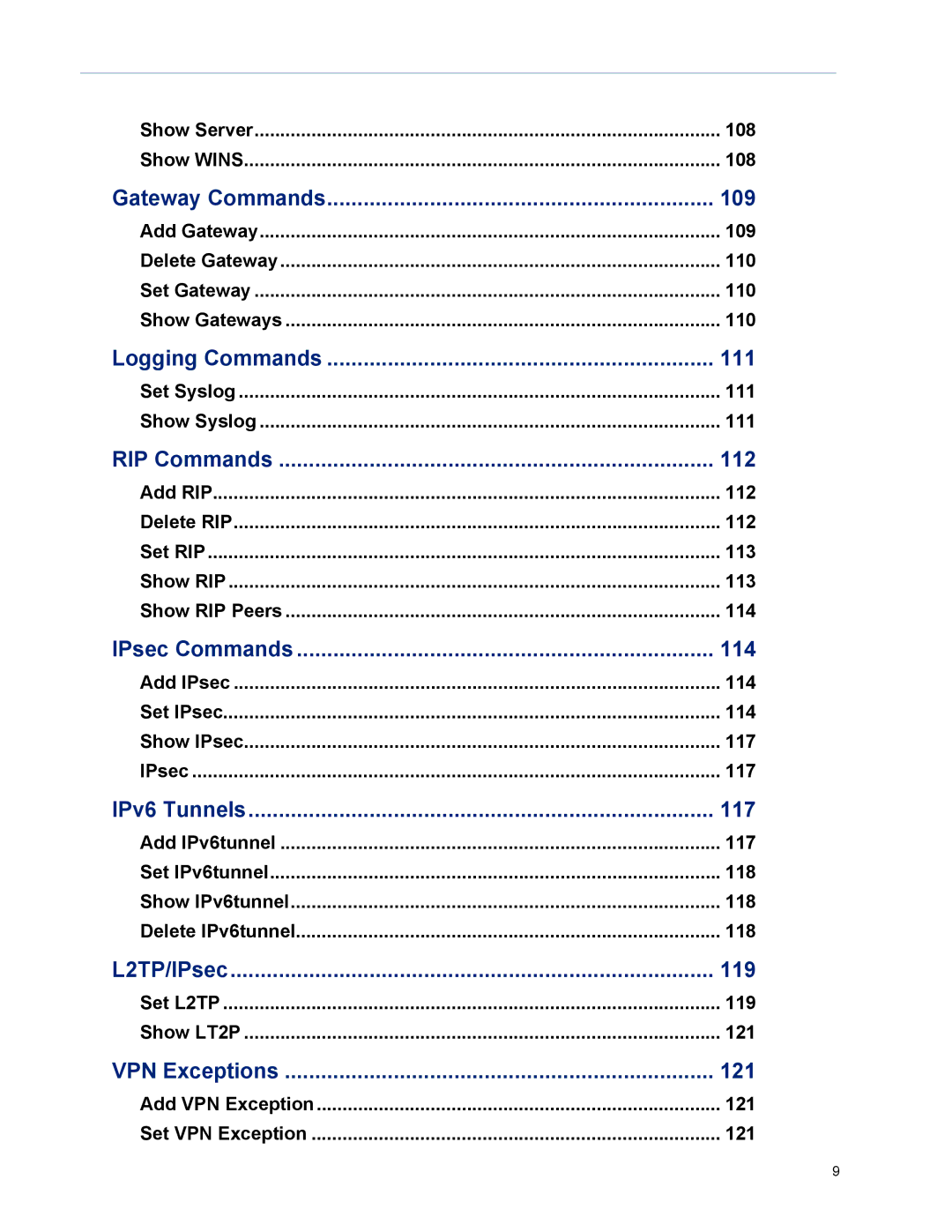 Perle Systems MDC, SDS manual Gateway Commands 