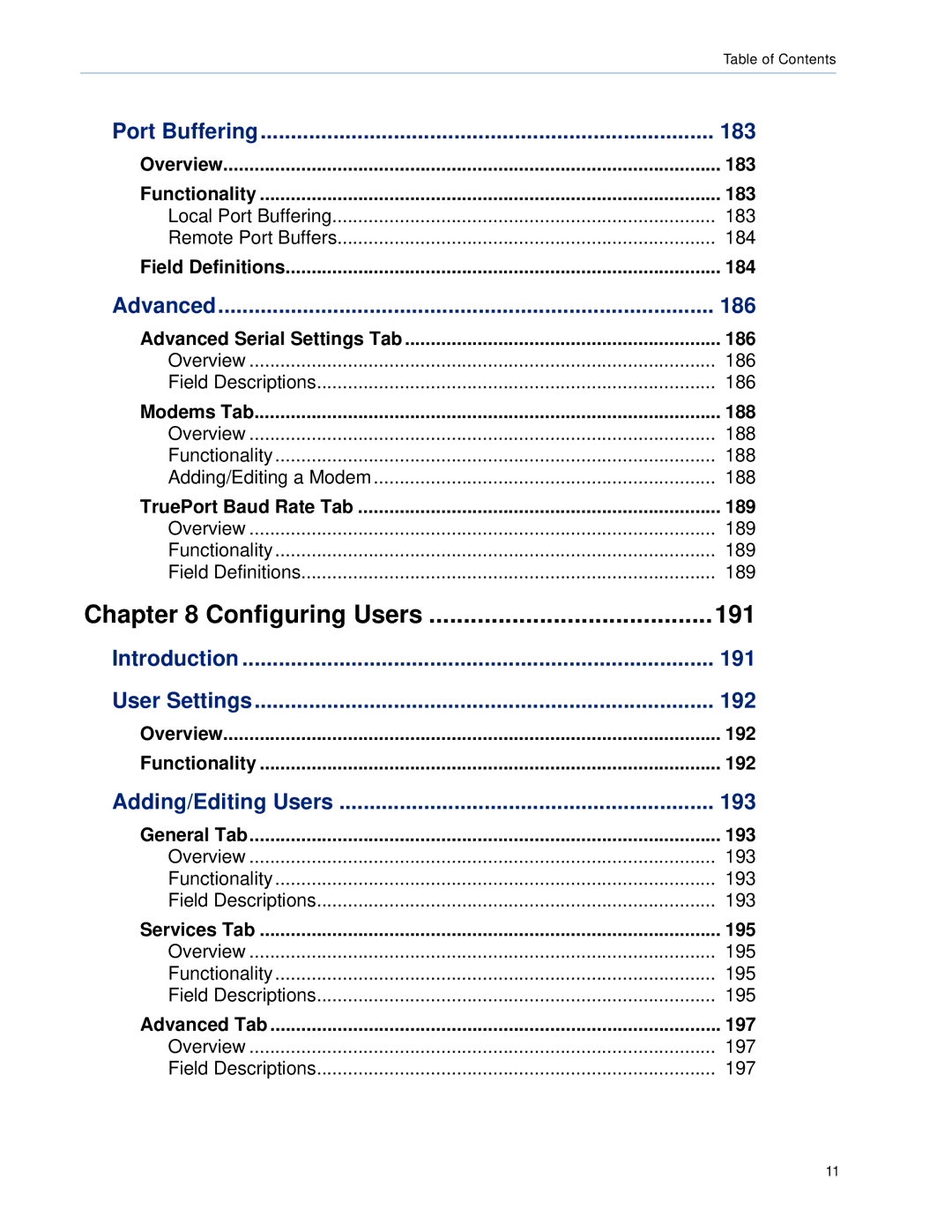 Perle Systems SCS, STS manual Configuring Users 