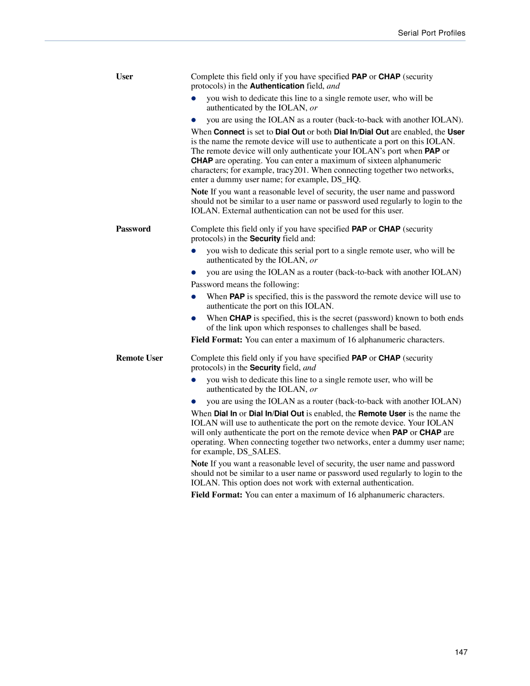 Perle Systems SCS, STS manual Remote User 