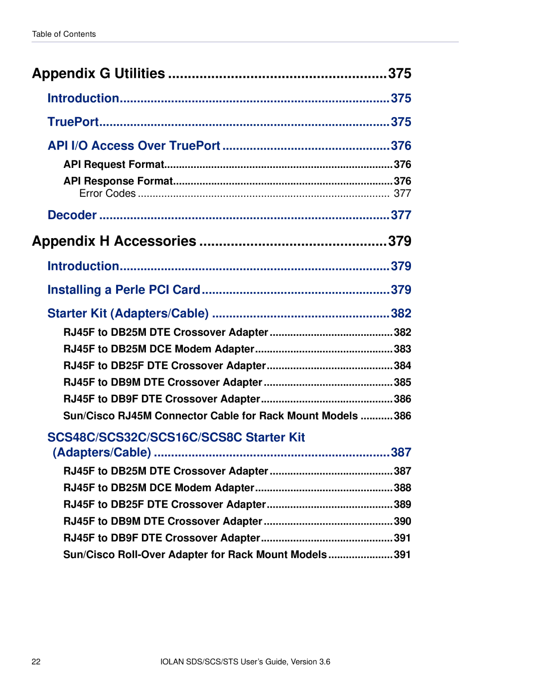 Perle Systems STS, SCS manual Appendix G Utilities 