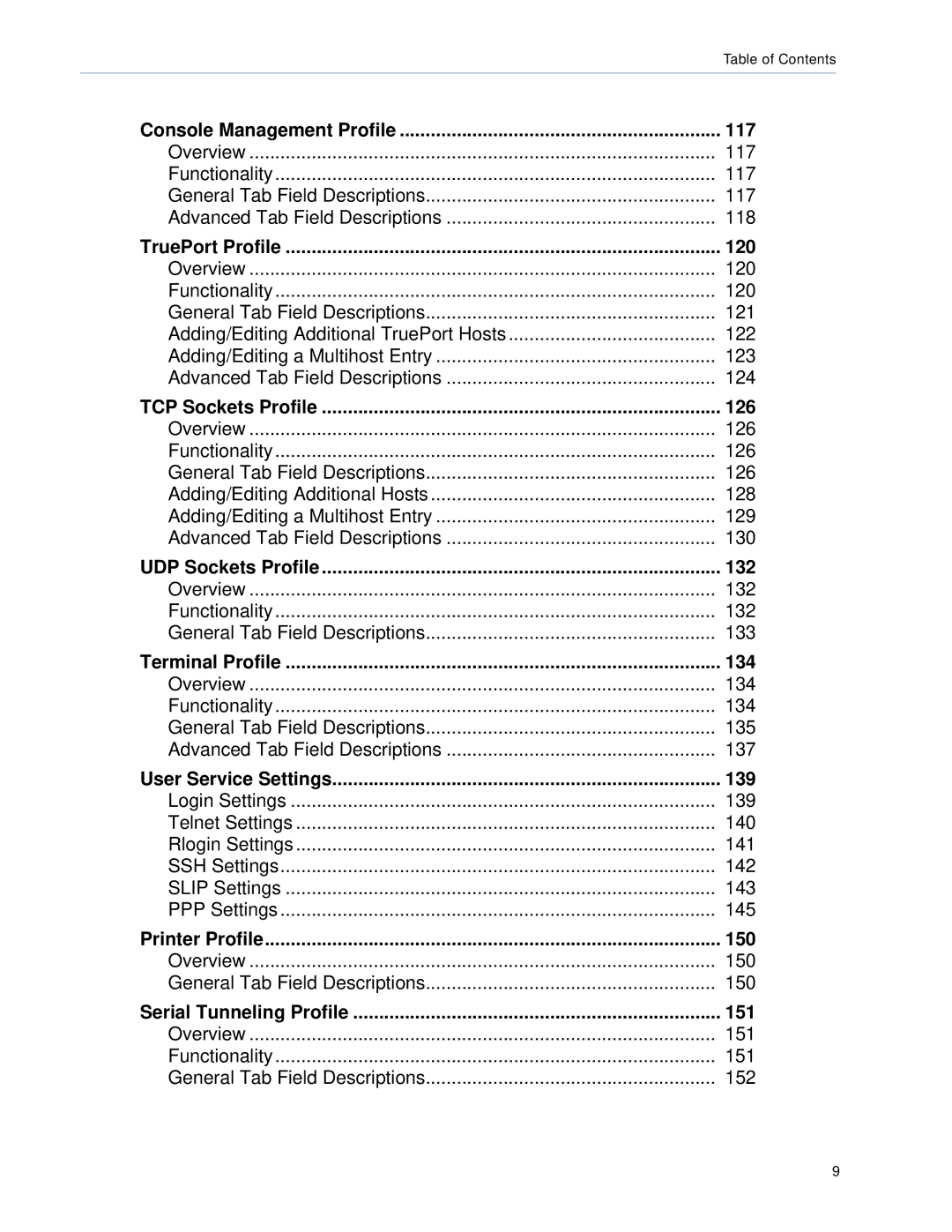 Perle Systems SCS, STS manual UDP Sockets Profile 132 