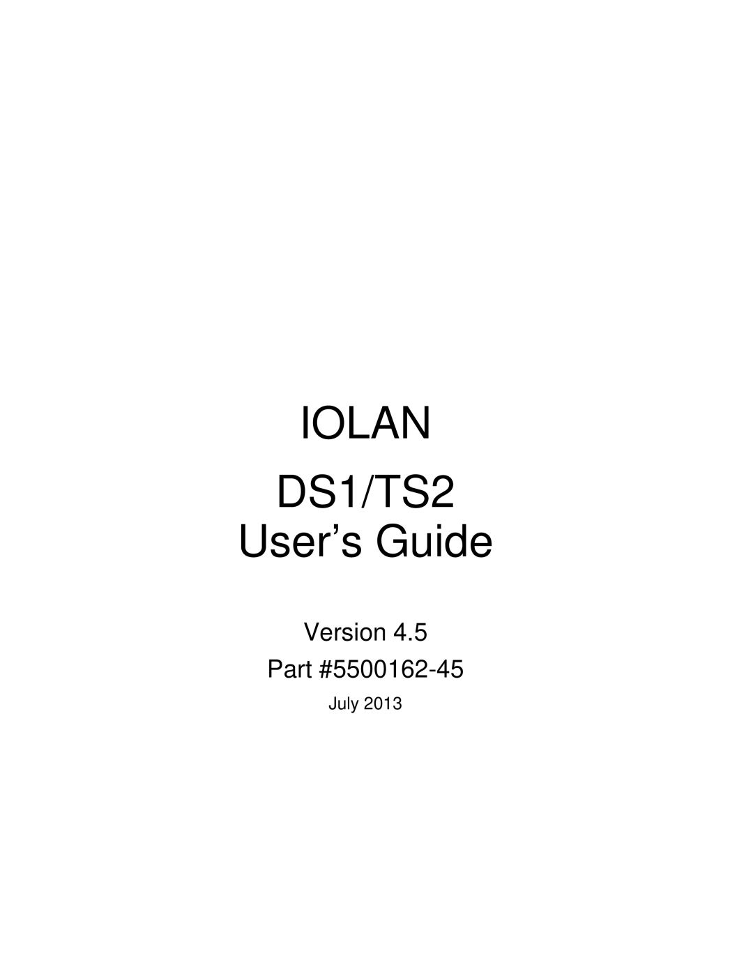 Perle Systems manual Iolan DS1/TS2 