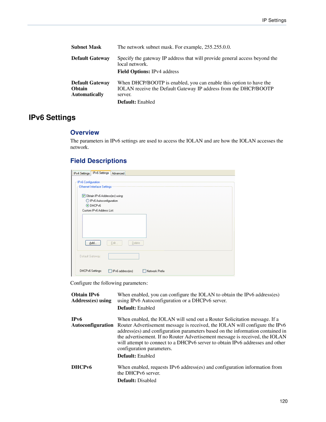 Perle Systems TS2, DS1 manual IPv6 Settings 