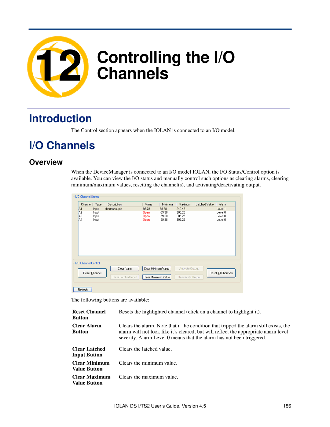 Perle Systems TS2, DS1 manual Controlling the I/O Channels, Introduction 