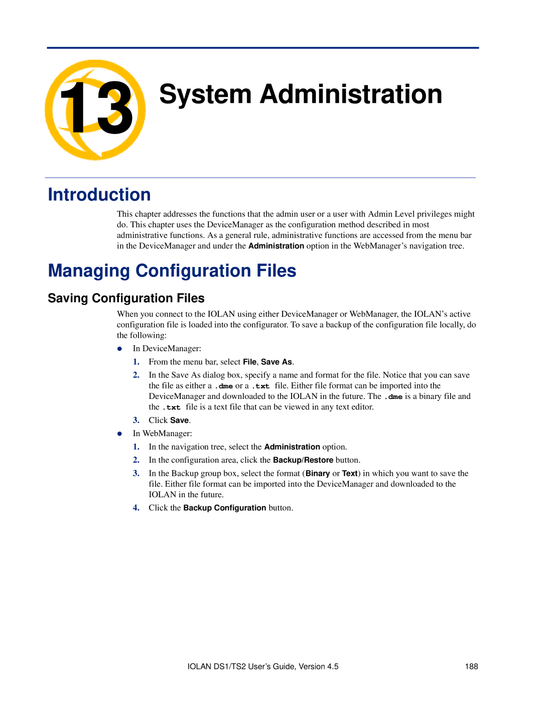 Perle Systems TS2, DS1 manual System Administration Chapter, Managing Configuration Files, Saving Configuration Files 