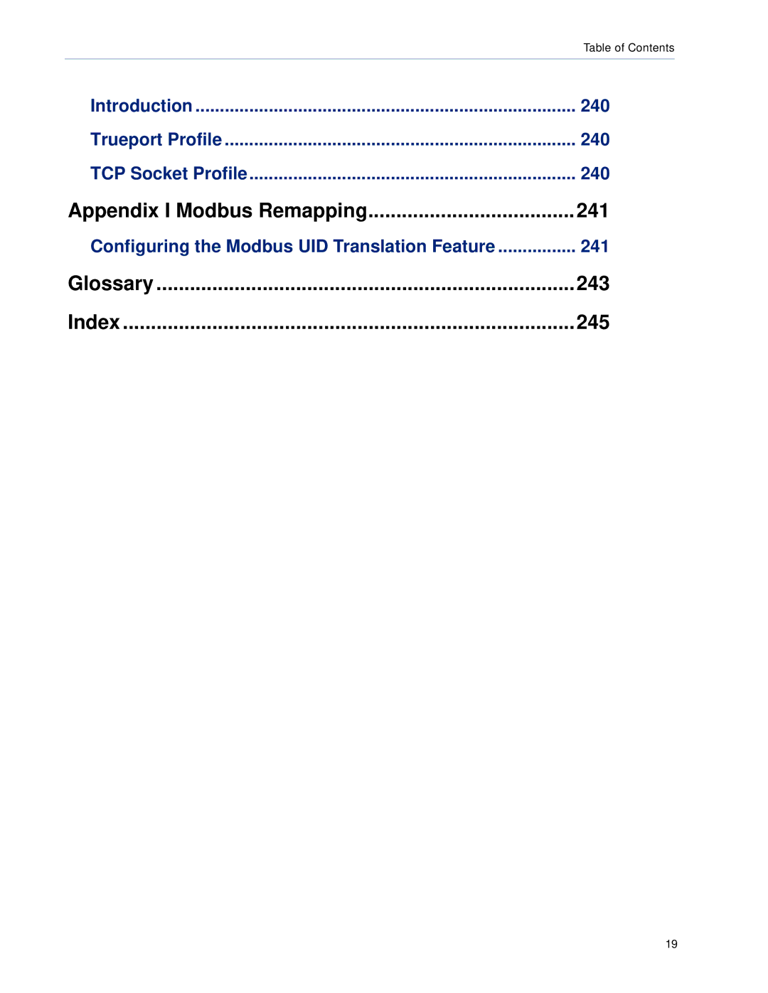 Perle Systems DS1, TS2 manual Appendix I Modbus Remapping 241 