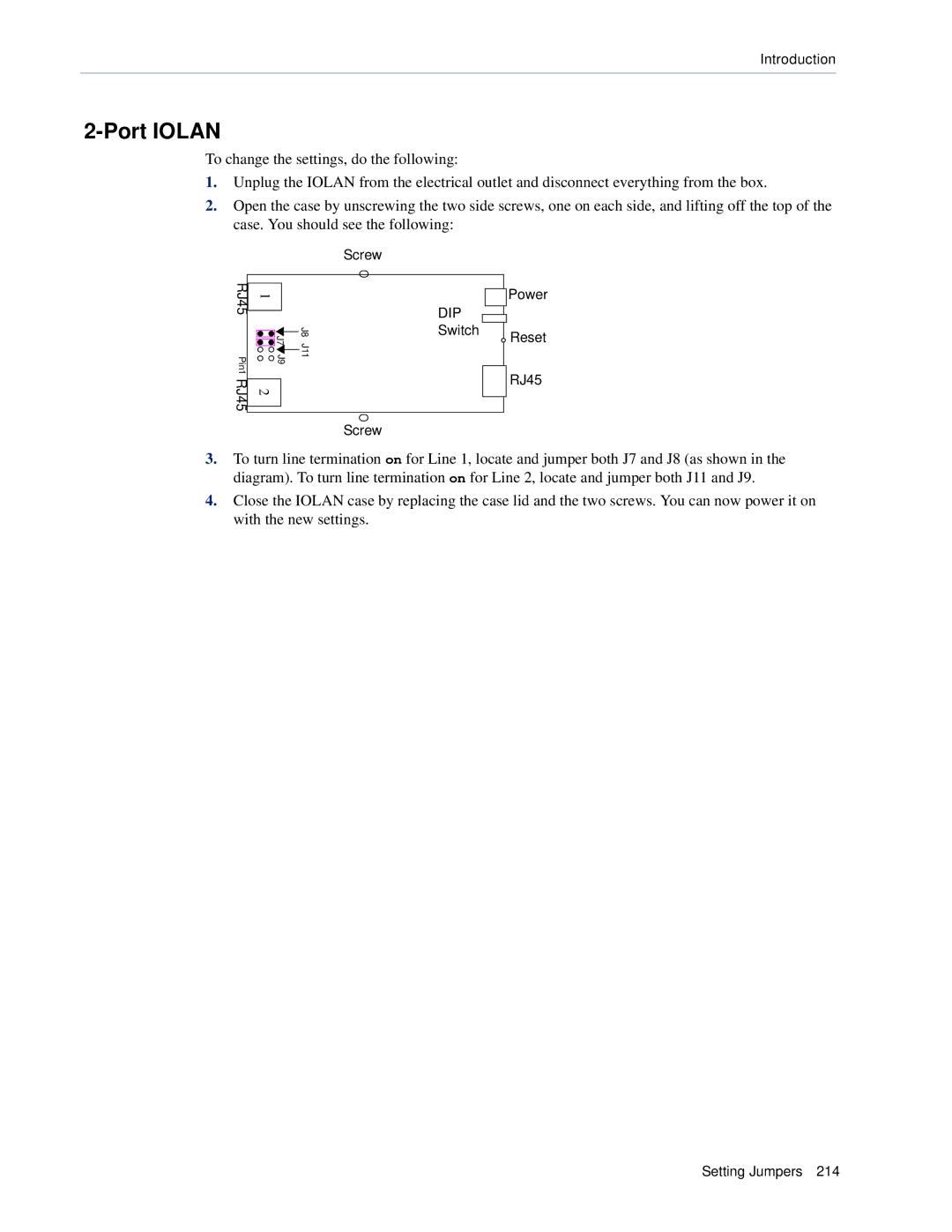 Perle Systems TS2, DS1 manual Dip 