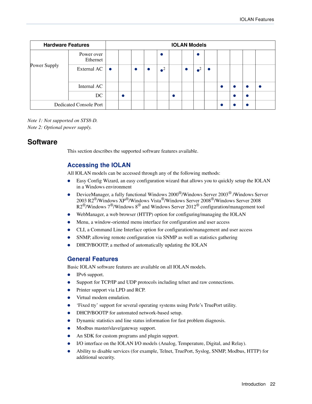 Perle Systems TS2, DS1 manual Software, Accessing the Iolan 