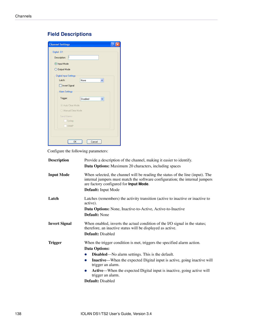 Perle Systems TS2, DS1 manual Input Mode, Latch 